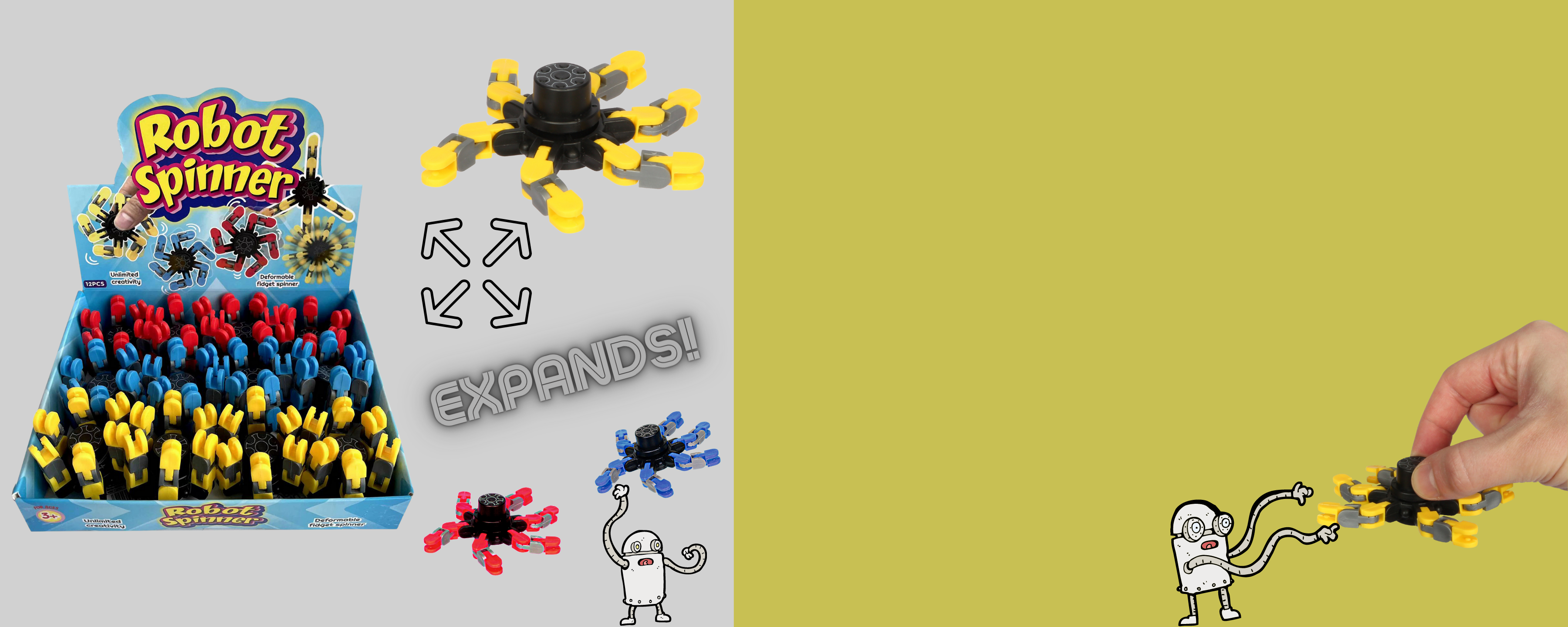 SHOP THE NEW CRAZE - ROBOT FIDGET SPINNER